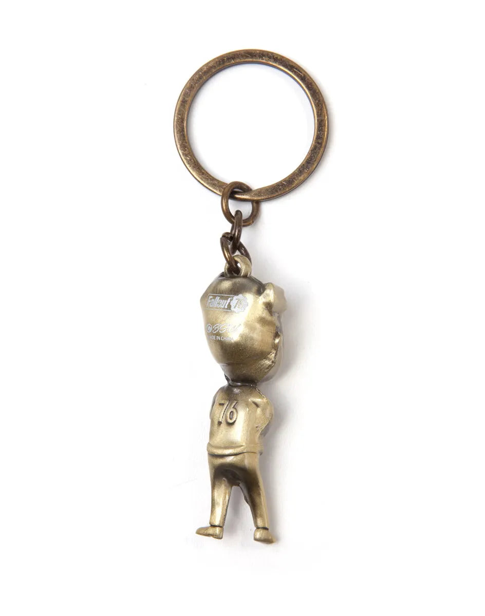 Fallout - Golden Vault Boy 3D Metal Schlüsselanhänger