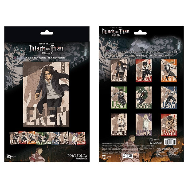 Attack on Titan - 9 Portfolio Posters - Characters S4