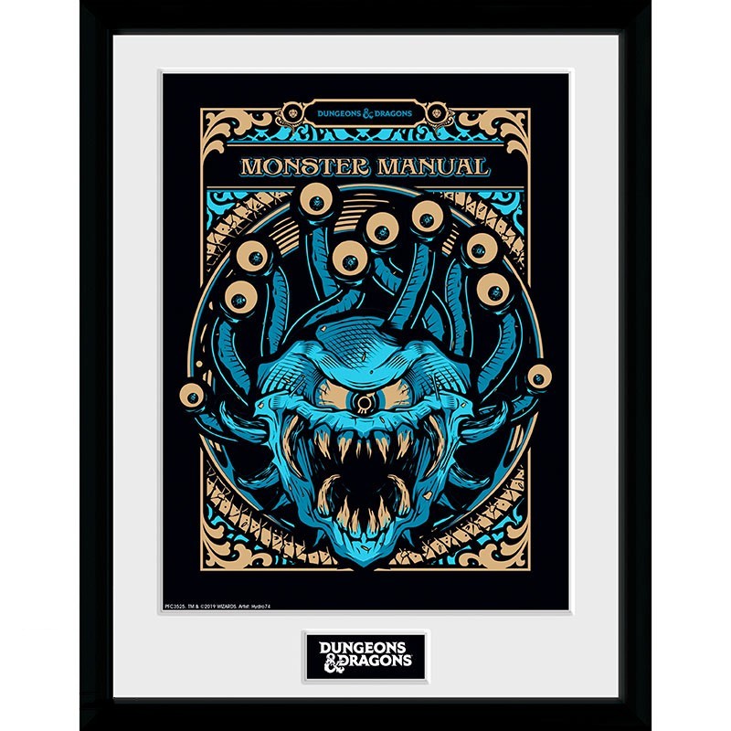 Dungeons & Dragons - Framed print "Monster Manual" (30x40)