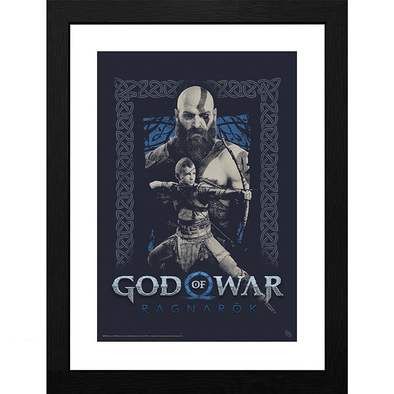 God of War - Framed print "Kratos and Atreus" (30x40)