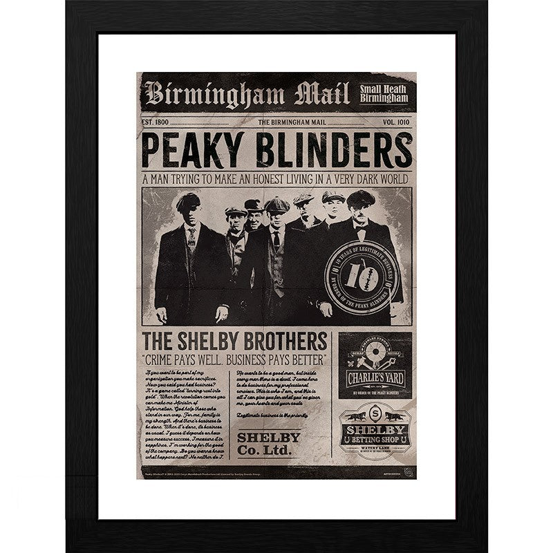 Peaky Blinders - Framed print "10th Anniversary Newspaper" (30x40)