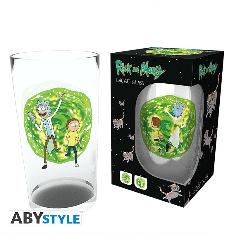 Rick and Morty - Large Glass - 400ml - Portal