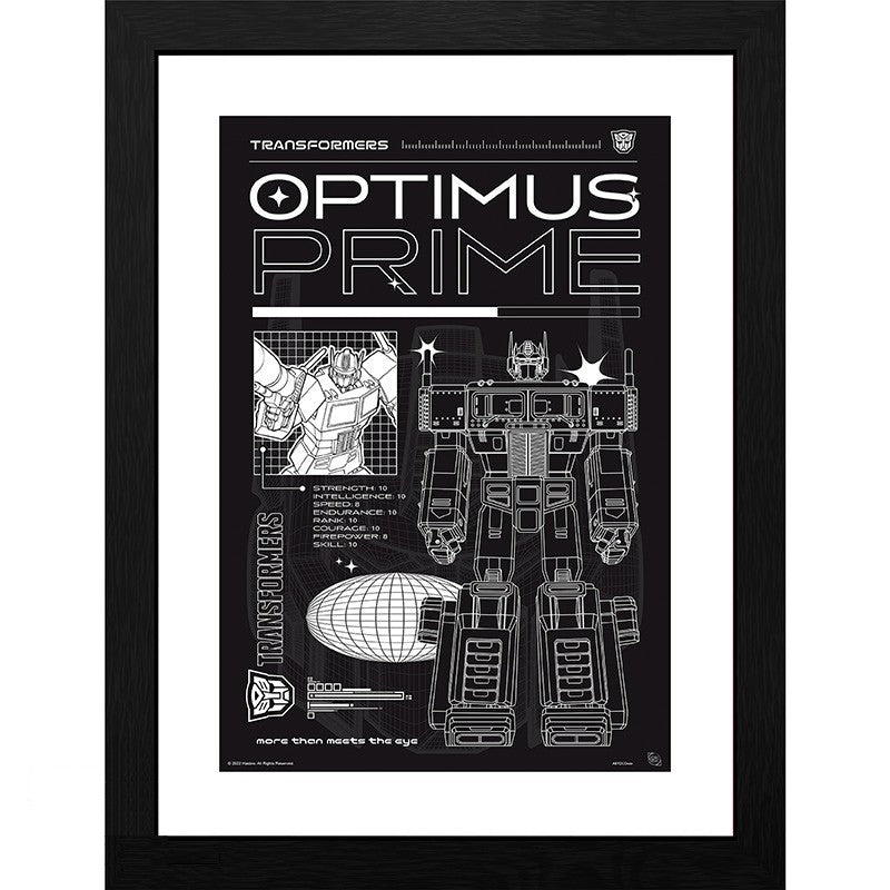 Transformers - Framed print - "Optimus Schematic"