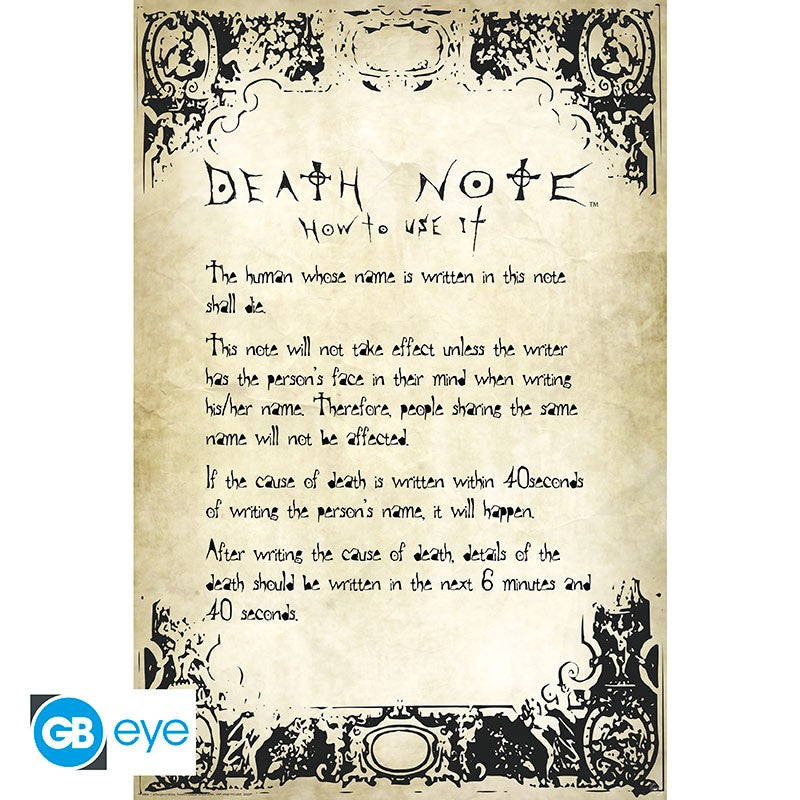 Death Note - Poster Maxi - Rules