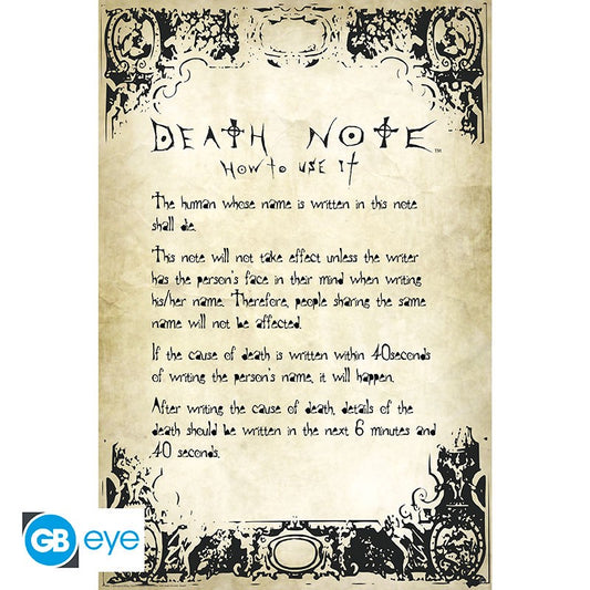Death Note - Poster Maxi - Rules