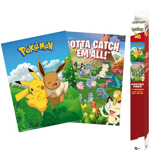 Pokémon - Set 2 Posters Chibi 52x38 - Environments