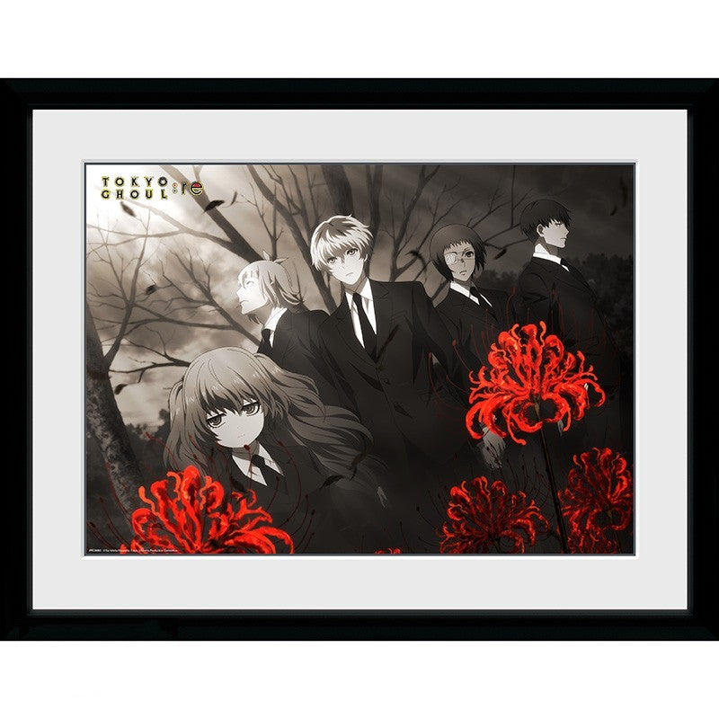 Tokyo Ghoul : RE - Framed print "Red Flowers" (30x40)